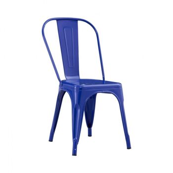 Chaise industrielle Strong Blue 45x51x84,5m Thinia Home 1