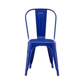 Chaise industrielle Strong Blue 45x51x84,5m Thinia Home 2