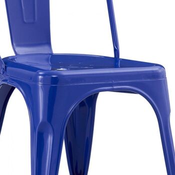 Chaise industrielle Strong Blue 45x51x84,5m Thinia Home 5