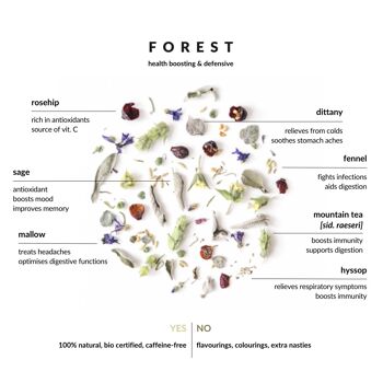 Forêt - Buvez-le, plantez-le - Mélange de tisanes biologiques 3