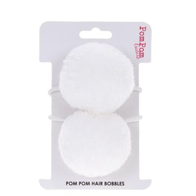 Ensemble de 2 pompons à cheveux Blanche-Neige à pompons