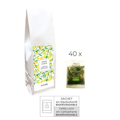 Detox & Ligne 40 sachets individuels de thé vert & plantes