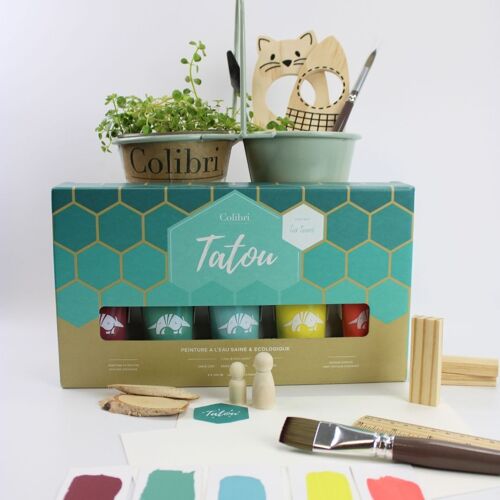 Coffret de peinture extra-fine à 95% biosourcée, 5 tubes 120 ml, Les Teens