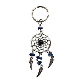 Porte-clés en cristal attrape-rêves, 12 x 5 cm, lapis-lazuli 2