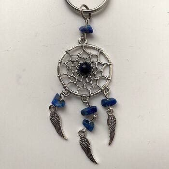 Porte-clés en cristal attrape-rêves, 12 x 5 cm, lapis-lazuli 1