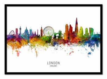 Art-Poster - London England Skyline (Colored Version) - Michael Tompsett-A3 3