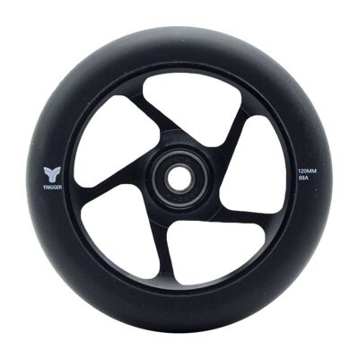 Trigger 5 Spokes 120mm 88A Stunt Scooter Wheels Black Black x2