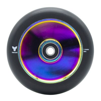 Roues de Trottinette Freestyle Trigger Hollow 110mm 88A Neochrome Noir x2