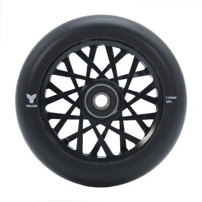 Roues de Trottinette Freestyle Trigger Star 110mm 88A Noir Noir x2