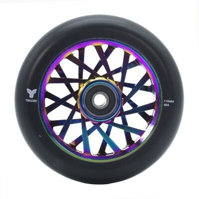 Roues de Trottinette Freestyle Trigger Star 110mm 88A Neochrome Noir x2