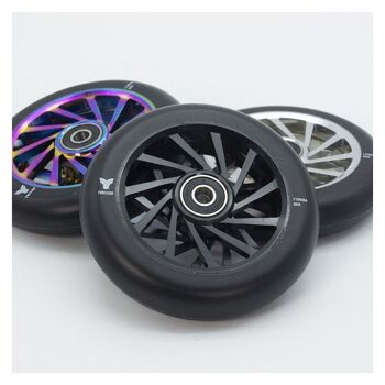 Roues de Trottinette Freestyle Trigger Star 110mm 88A Neochrome Noir x2 2