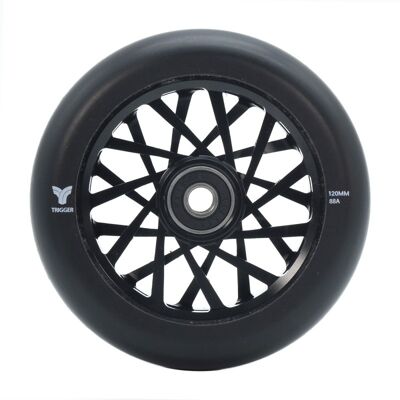 Roues de Trottinette Freestyle Trigger Star 120mm 88A Noir Noir x2