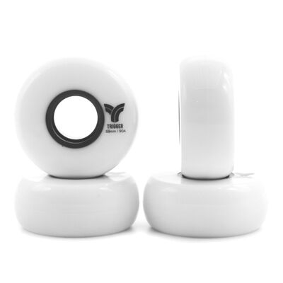 Trigger Level Roller Wheels 59mm/90A White x4