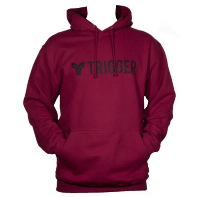 Sudadera con capucha universitaria Trigger burdeos