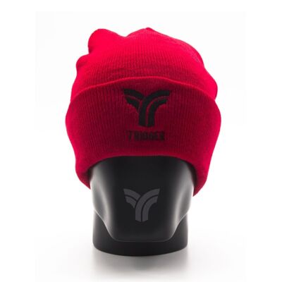 Red Embro Trigger Beanie