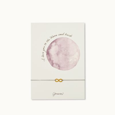 Bracelet card: I love you to the Moon and back