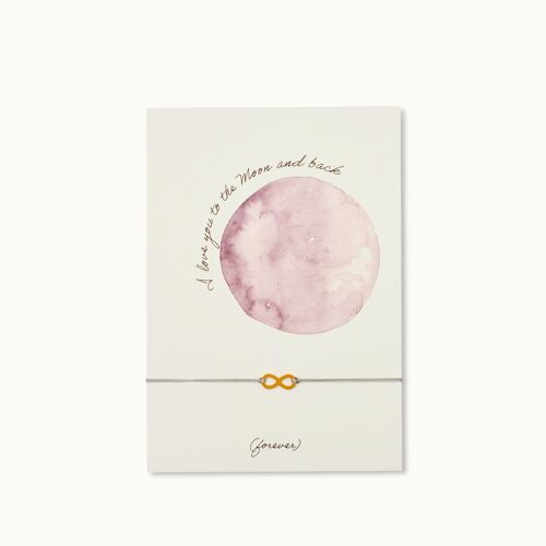 Armband-Karte: I love you to the Moon and back