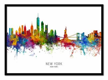 Art-Poster - New-York Skyline (Colored Version) - Michael Tompsett 3