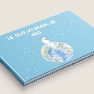 Children's book - Nao's World Tour - discovery of the world and animals, child hero of his adventure, birthday gift