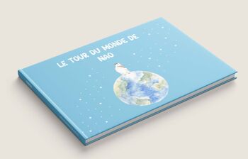 Livre enfant - Le Tour du Monde de Nao - découverte du monde et des animaux,  enfant héros de son aventure, cadeau anniversaire 1