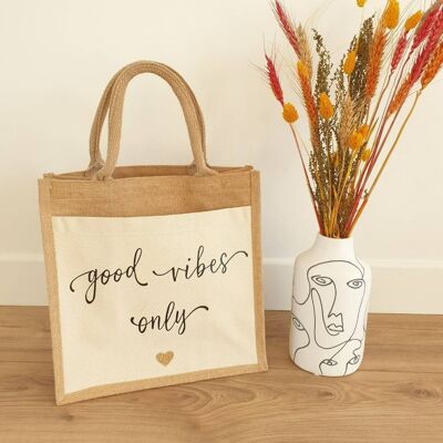 Good vibes only shopping bag