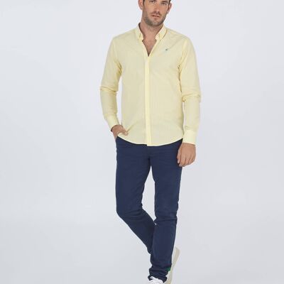 CHEMISE EN POPELINE À RAYURES JAUNE KODAC