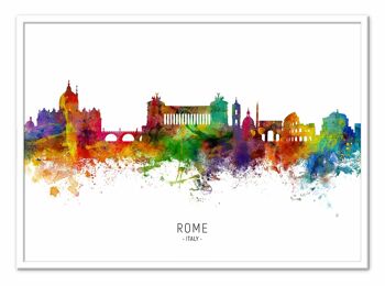 Art-Poster - Rome Italy Skyline (Colored Version) - Michael Tompsett 2