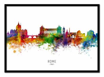 Art-Poster - Rome Italy Skyline (Colored Version) - Michael Tompsett 3