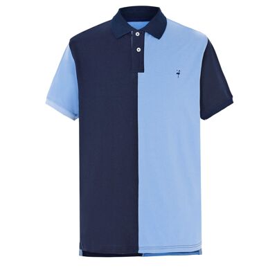 POLO CORTES BLEU MARINE ET BLEU