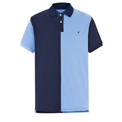 NAVY AND BLUE CORTES POLO SHIRT
