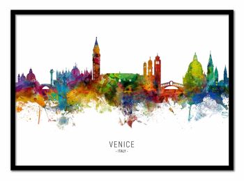Art-Poster - Venice Italy Skyline (Colored Version) - Michael Tompsett 3