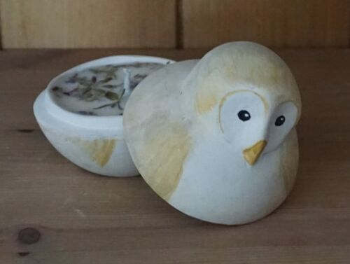 A Barn Owl Candlepot from our Feathers series