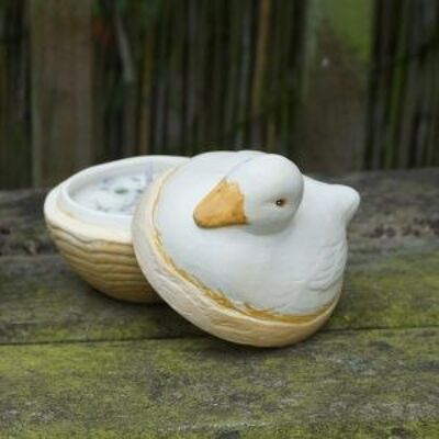 A Aus unserem Garten Rustic Duck Candle Pot