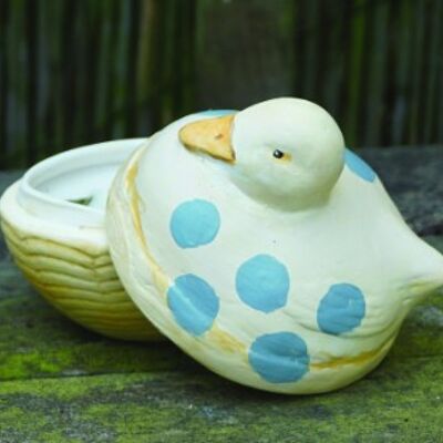 A Dotty Duck Candle Pot