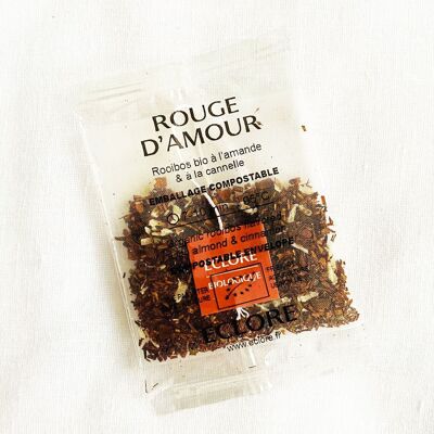 Rouge d'Amour 40 sachets individuels de rooibos bio