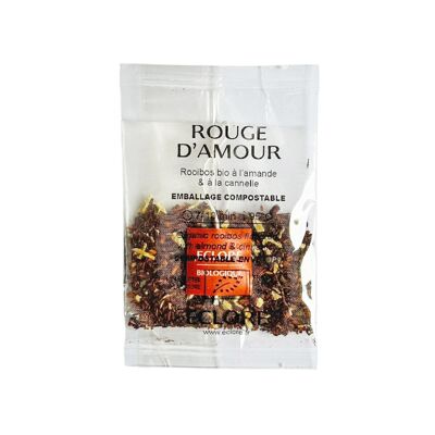 Rouge d'Amour - 40 bustine monodose compostabili di rooibos biologico - formato CHR