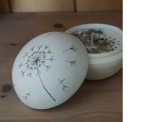 A From our Garden Dandelion Clock Seed Head Design Candle Pot
