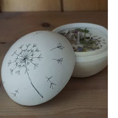 A Aus unserem Garten Löwenzahn Uhr Seed Head Design Candle Pot
