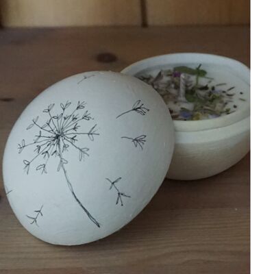 A Dal nostro giardino Dente di leone Orologio Seed Head Design Candle Pot