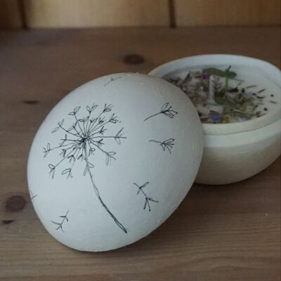A Aus unserem Garten Löwenzahn Uhr Seed Head Design Candle Pot