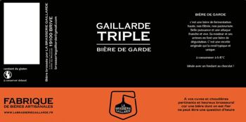 Bière Triple Gaillarde 33cl 7% vol. 2
