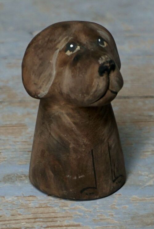 Chocolate Labrador Candlesnuffer