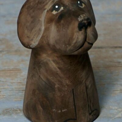 Chocolate Labrador Candlesnuffer