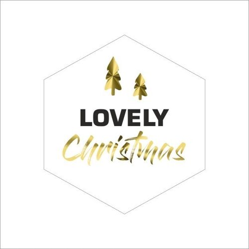 Lovely Christmas - wens etiketten - 250 stuks