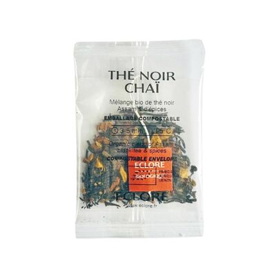 Thé noir Chaï bio - 40 sachets individuels pour CHR