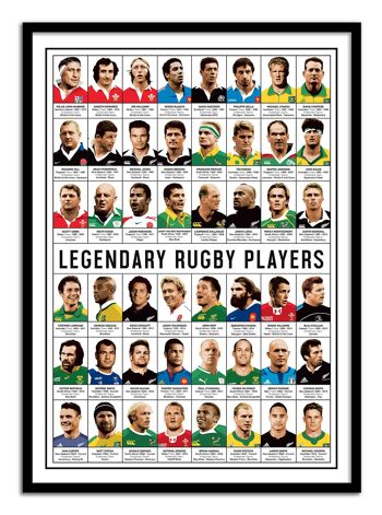 Art-Poster - Legendary Rugby Players - Olivier Bourdereau-A3 4