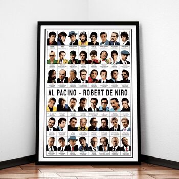 Art-Poster - Al Pacino and Robert de Niro - Olivier Bourdereau 3