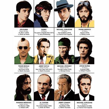 Art-Poster - Al Pacino and Robert de Niro - Olivier Bourdereau 5