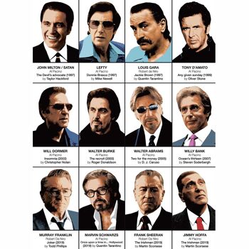Art-Poster - Al Pacino and Robert de Niro - Olivier Bourdereau 8