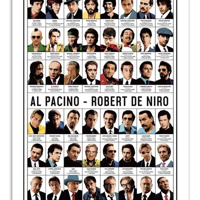 Art-Poster - Al Pacino and Robert de Niro - Olivier Bourdereau-A3